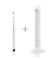 AEK-Tech 0-100 Alkolmetre Hidrometre ve Mezür Seti