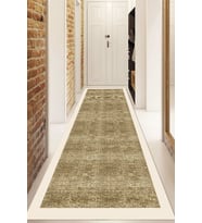 Dijital Baskılı Kaymaz Taban Yıkanabilir Modern Yolluk Ve Koridor Halısı NDU-SD-414 (Kahverengi)