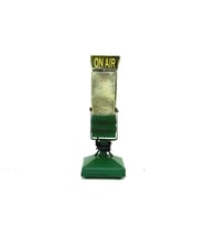 Dekoratif Metal Mikrofon Obje Biblo Vintage Hediyelik