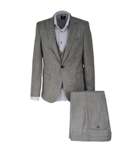 Erkek Hasır Silim Fit Takım Elbise BGL-ST03495 (Bej)
