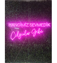 Hangimiz Sevmedik Çılgınlar Gibi Müslüm Gürses Neon Led Tabela(80x35cm)