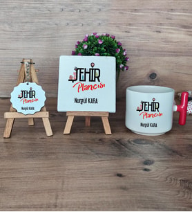 Şehir Plancısı Hediye Seti Kupa Bardak T Kulplu, Dekoratif Taş, Anahtarlık Şehir Plancısına Hediye (Model 1)