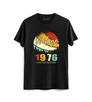 Vintage 1976 Retro Siyah Tshirt