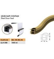 Contacall Çelik Kapı Kasa Fitili Contası Çelik Kapı Contası 6 Metre Siyah