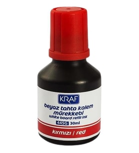 Kraf Beyaz Tahta Kalemi Mürekkebi Kırmızı 30ml