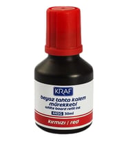 Kraf Beyaz Tahta Kalemi Mürekkebi Kırmızı 30ml