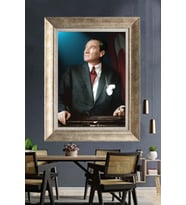 Gümüş Çerçeveli Atatürk Tablo ds17