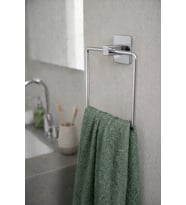 Yapışkanlı Krom Kare Havluluk Duvar Tipi Delme Gerektirmez Banyo Havlu Askılığı S-130 - KTK Kont Ser