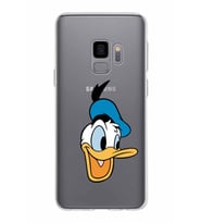 Samsung Galaxy S9 Kapak Donald Duck Tasarımlı Şeffaf Silikon Kılıf