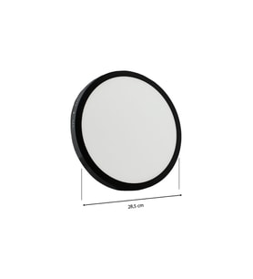 24W Siyah Sıva Üstü Yuvarlak Led Panel 3200K Sarı Işık (Günışığı)