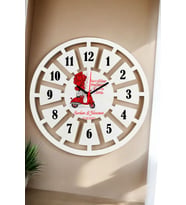 Sevgiliye Hediye Duvar Saati 40cm 023 (Beyaz)