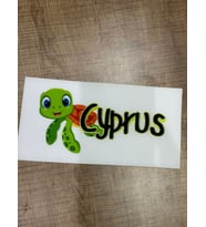 23X12 CM CYPRUS YAZILI KAPLUMBAĞA ARMA YAMA DİKİŞ HOİ AKSESUARI APLİKE