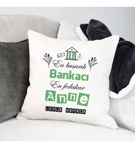 Kişiye Özel Bankacı Annelere Hediye Yastık