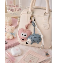 3 Lü Set Cute Forest Friends Charm Set – Çanta & Anahtarlık Aksesuarı - Kedili Kanca