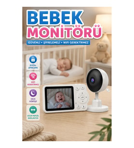 WiFi Gerektirmeyen Dijital Şifrelemeli Gece Görüşlü Bebek Monitörü