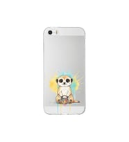 iPhone 5 SE ile Uyumlu Splash Mirket Tasarımlı Şeffaf Silikon Kılıf