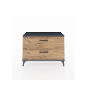 Arges Şifonyer 2 Çekmeceli 88x30x64 Antrasit-Çam