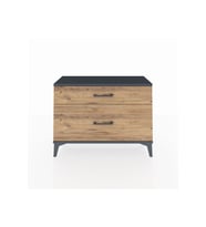 Arges Şifonyer 2 Çekmeceli 88x30x64 Antrasit-Çam
