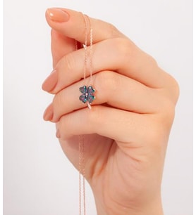 DÖRT YAPRAKLI YONCA 925 AYAR GÜMÜŞ KOLYE