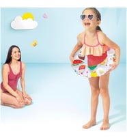 Meyve Basklı Simit 51 cm (3-6 Yaş) Yüzme Simidi Havuz Deniz Şişme Yüzücü  Sea Ring Pool (Karışık)