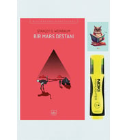 Bir Mars Destanı - Stanley G. Weinbaum 9786053758259 - Sarı Fosforlu Kalem - Defterli Seti (Krem)