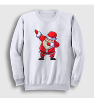Presmono Unisex Beyaz Dabbing Noel Baba Santa Claus Yılbaşı Sweatshirt 269283tt (Beyaz)