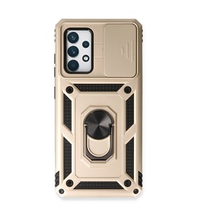 Galaxy A53 5G Kılıf Pars Lens Yüzüklü Silikon - Gold