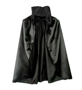 Siyah Renk Yakalı Halloween Pelerini 90 cm