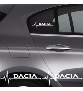 Dacia Duster İçin Uyumlu Aksesuar Oto Ritim Sticker 2 Adet 20*9 Cm