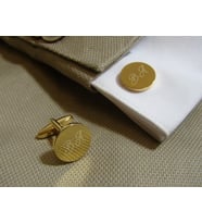 Kişiye Özel 925 Ayar Gümüş Baş Harfler Kol Düğmesi (Gold)