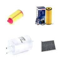 Bosch Filtre Bakım Seti Mercedes CLK 200 C209 2003-2009 Benzin Hava + Yağ F + Yakıt F. + Polen Bosch