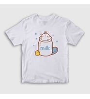 Presmono Unisex Çocuk Beyaz Milk Mölang Piu Piu Molang T-Shirt 466138tt