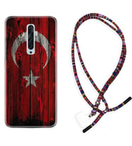 Oppo Reno 2Z 4 Lite 4 Pro 5 6 7 A31 Kılıf Boyun Asklı Rasta Silikon Şanlı Türk Bayrağı 2 1317
