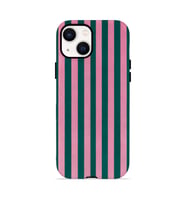 iPhone 15 Plus Vorian Çift Katmanlı Kılıf Pink Navy Cabana