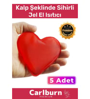 Premium Özel Üretim Kalp Şeklinde El Isıtıcısı Sihirli Jel Isıtıcı Torba Kalpli Cep Sobası 5'li Set