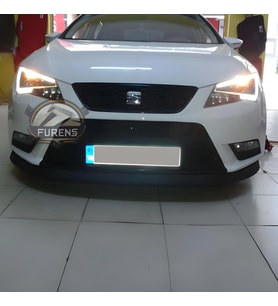 Seat Leon MK3 2013-2020 Uyumlu H lip Esnek Ön Lip 2 Parça Karlık Ön Ek Tampon Altı Dil