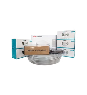 Hikvision 5'li İP Güvenlik Kamerası Seti, Mikrofonlu, Uzaktan İzleme, Gece Görüş