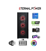ETERNAL POWER  Intel i9 14900K RTX 4080 Gaming PC  16GB DDR5  1TB NVMe M.2  B760M WiFi  750W  240mm Sıvı Soğutma