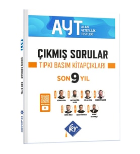 AYT Çıkmış Sorular Son 9 Yıl Tıpkı Basım Kitapçıkları KR Akademi Yayınları