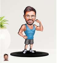 Kişiye Özel Sporcu  Karikatürlü  Mdf Biblo (Çok Renkli)