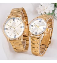 SaaTTino Çift Saatler Sevgiliye Hediye Saat Çelik Kordon Takı Set Kombini ST-304