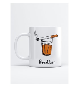 Breakfast Baskılı Kupa Bardak