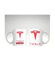 Applucky Tesla Logo Tarihçesi Baskı Kupa Bardak (Beyaz)