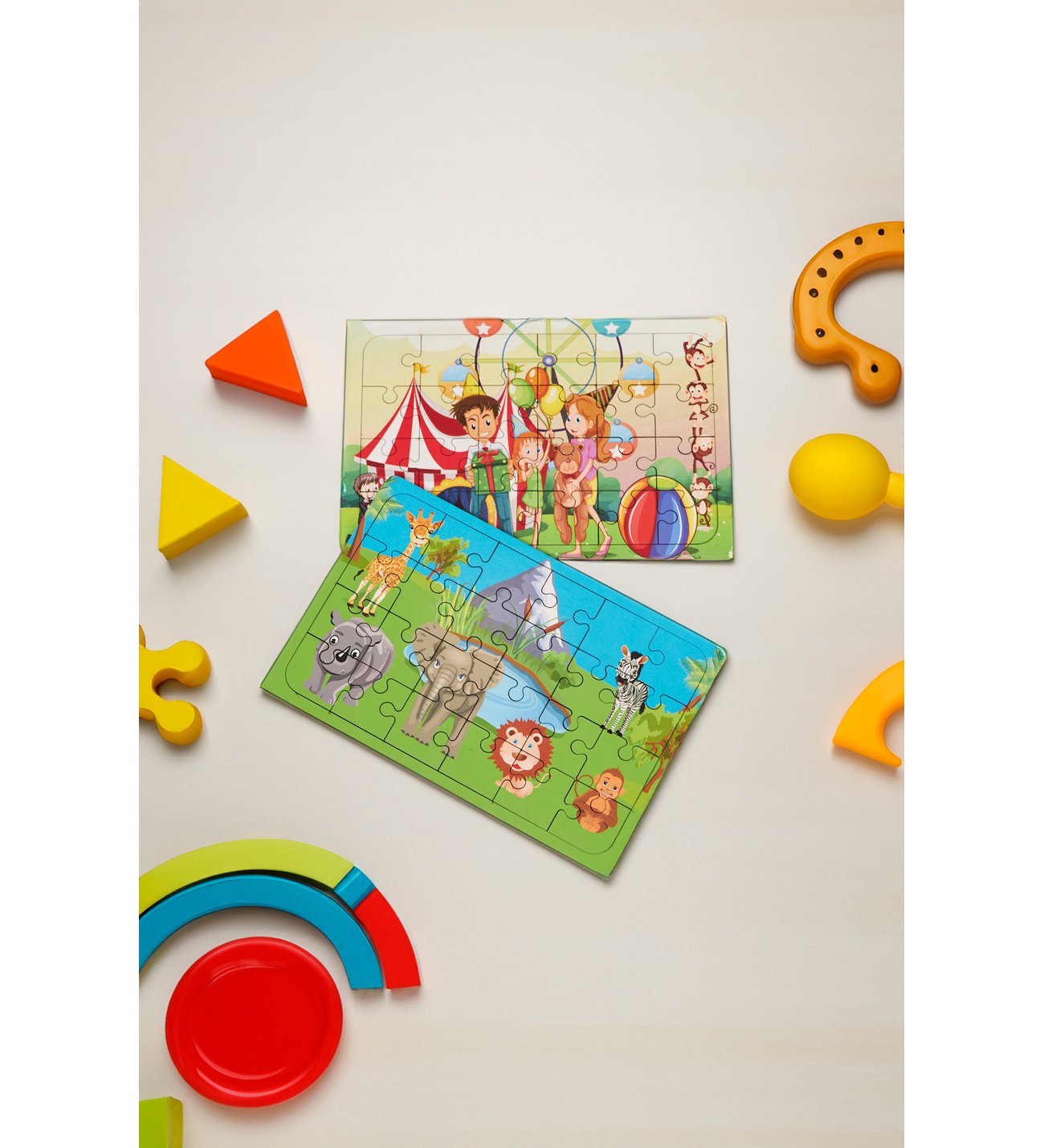 Okul Öncesi Başlangıç Yapboz Canım Ailem Ve Safari Ahşap Puzzle Set