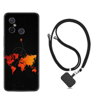 Xiaomi Redmi 12C Kılıf Silikon Boyun Askılı İpli Desenli Silikon İz Bırakan Uçak 1778