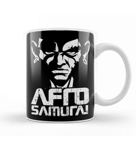Kuma Samurai Afro Kupa Bardak Porselen