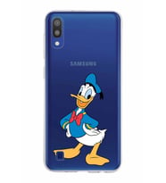 Samsung Galaxy M10 Kapak Donald Duck Tasarımlı Şeffaf Silikon Kılıf