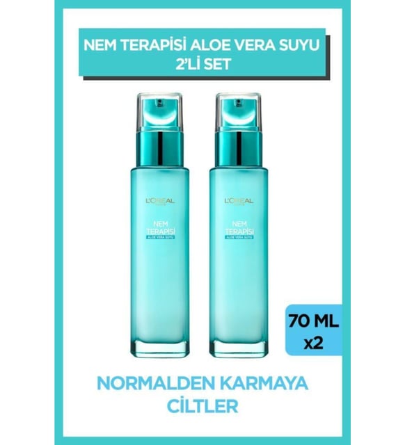L'Oreal Paris Nem Terapisi Aloe Vera Suyu Normalden Karmaya Ciltler 70 ml 2  Adet