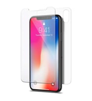 Apple iPhone XS Ön ve Arka Ekran Koruyucu Kırılmaz Esnek Yeni HD Kalite Nano Cam (Renksiz)