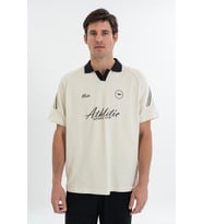 Maraton Erkek Polo Yaka Bej T-shirt